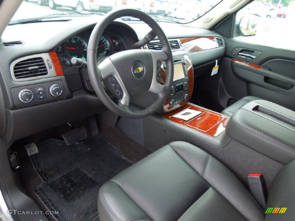 Ebony Interior 2013 Chevrolet Avalanche LTZ 4x4 Black Diamond Edition Photo #67958045