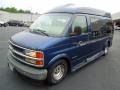 2000 Indigo Blue Metallic Chevrolet Express G1500 Passenger Conversion Van  photo #2