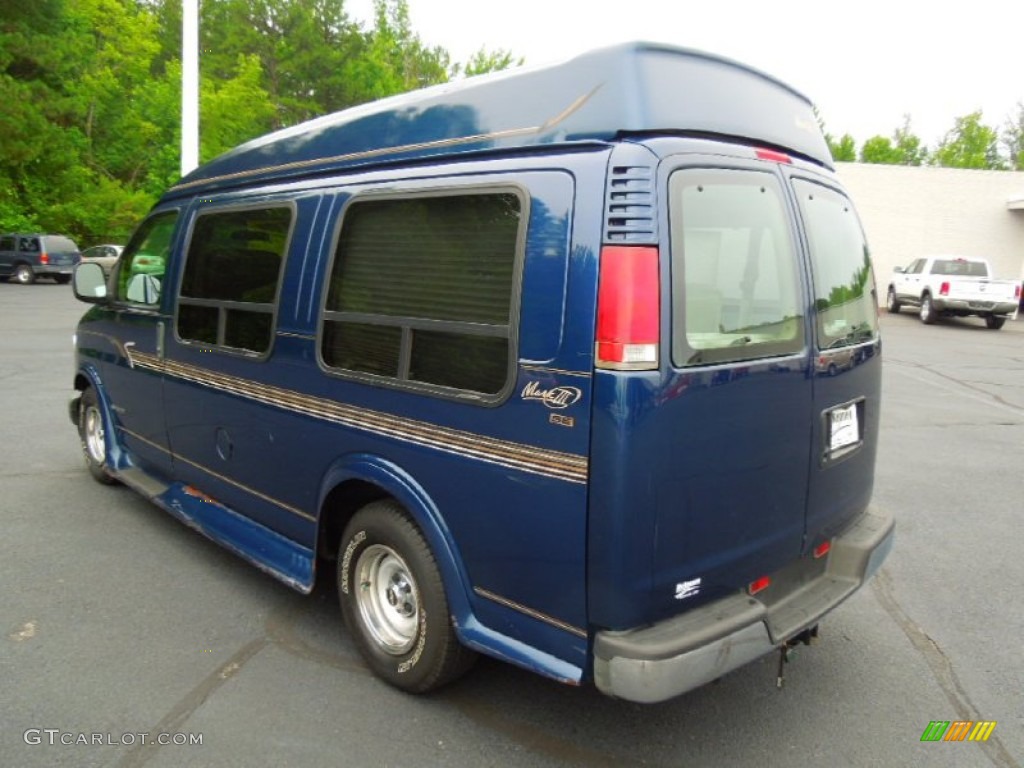2000 Express G1500 Passenger Conversion Van - Indigo Blue Metallic / Neutral photo #4