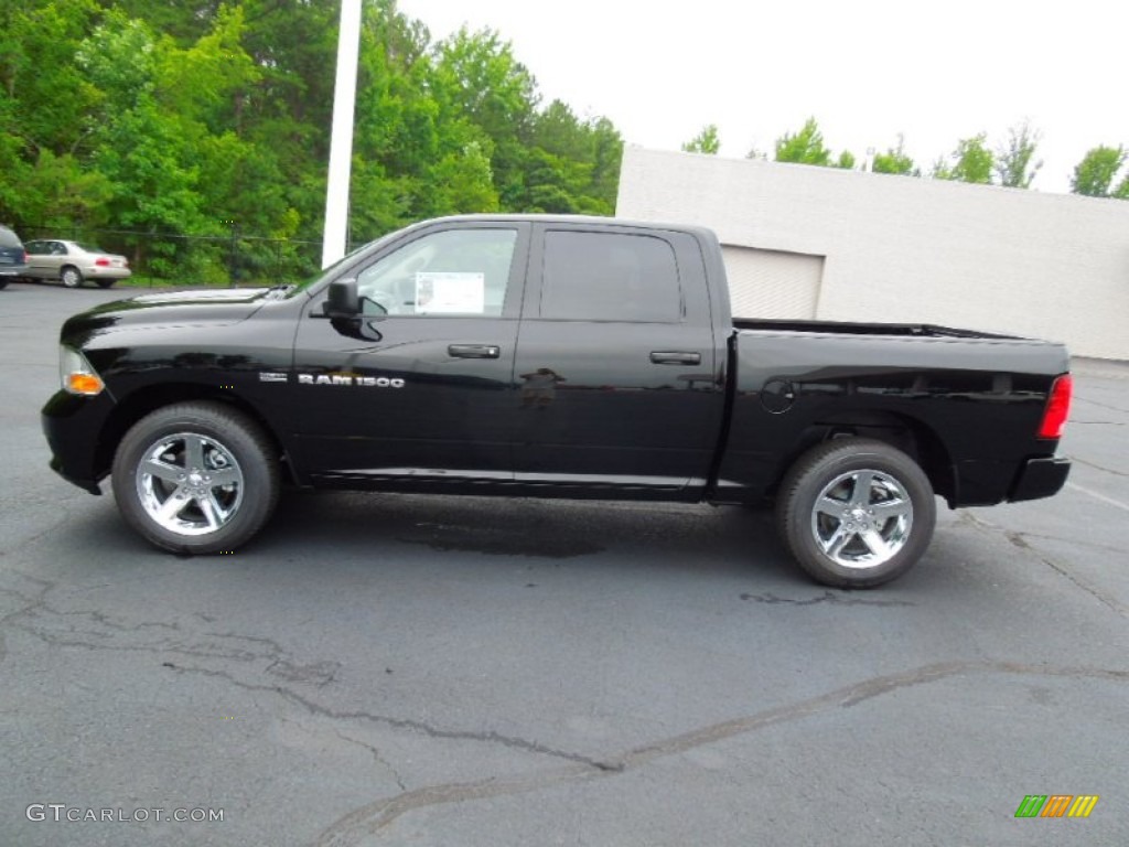 Black 2012 Dodge Ram 1500 Express Crew Cab Exterior Photo #67959263