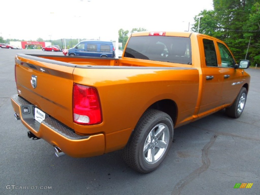 2012 Ram 1500 Express Quad Cab - Tequila Sunrise Pearl / Dark Slate Gray/Medium Graystone photo #5