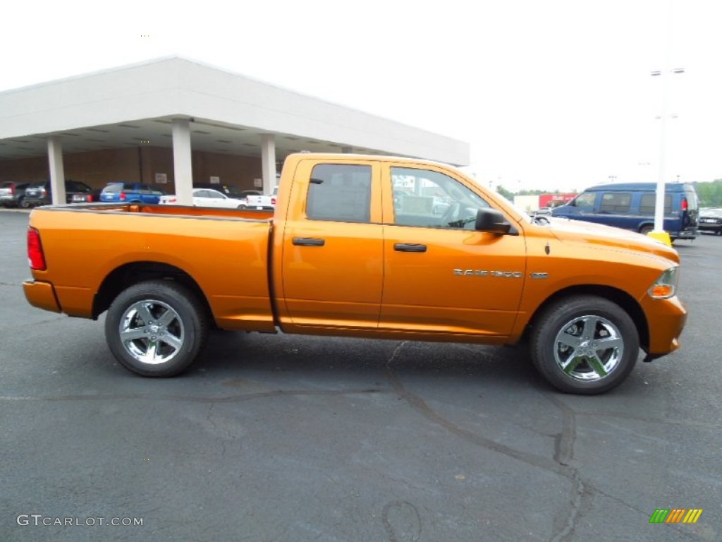 2012 Ram 1500 Express Quad Cab - Tequila Sunrise Pearl / Dark Slate Gray/Medium Graystone photo #6