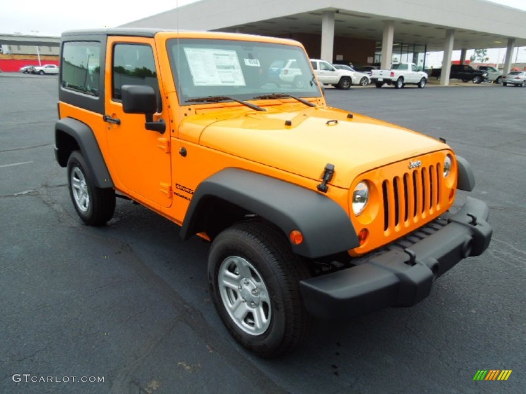 2012 Wrangler Sport 4x4 - Dozer Yellow / Black photo #1