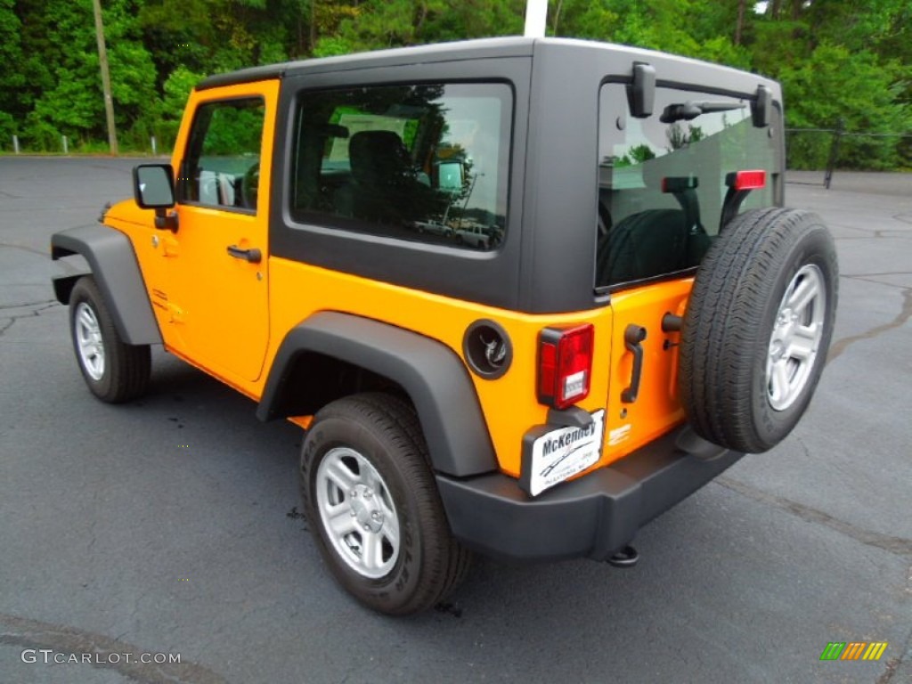 2012 Wrangler Sport 4x4 - Dozer Yellow / Black photo #4