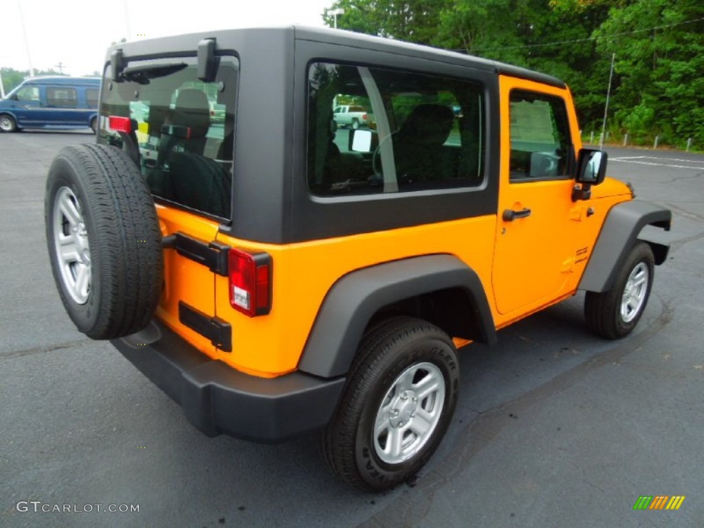 2012 Wrangler Sport 4x4 - Dozer Yellow / Black photo #5