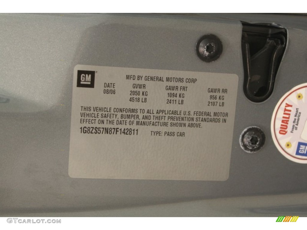 2007 Aura XE - Ocean Mist Metallic / Gray photo #19