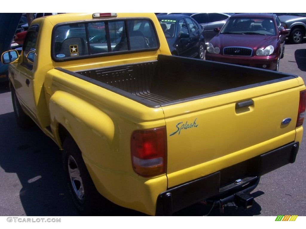 1996 Ranger Splash Regular Cab - Chrome Yellow / Gray photo #3