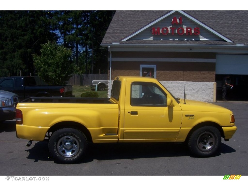 1996 Ranger Splash Regular Cab - Chrome Yellow / Gray photo #4