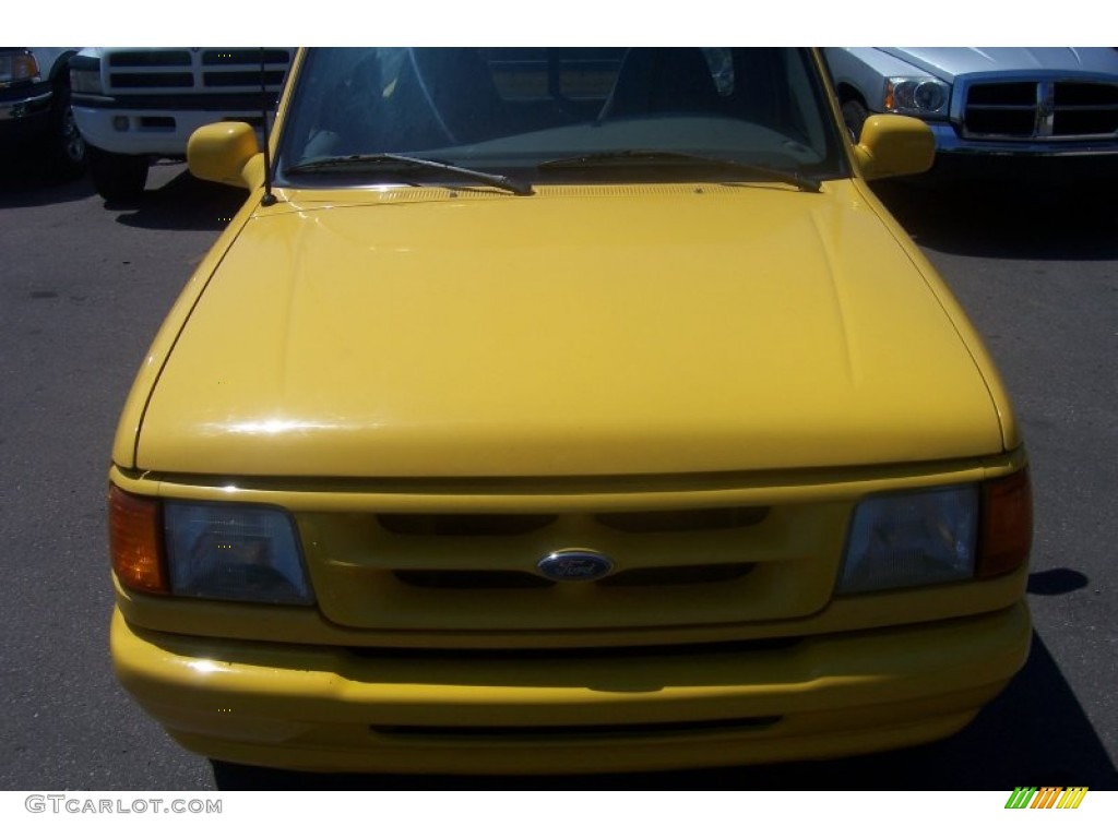 1996 Ranger Splash Regular Cab - Chrome Yellow / Gray photo #5