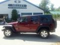 2009 Red Rock Crystal Pearl Jeep Wrangler Unlimited Rubicon 4x4  photo #3