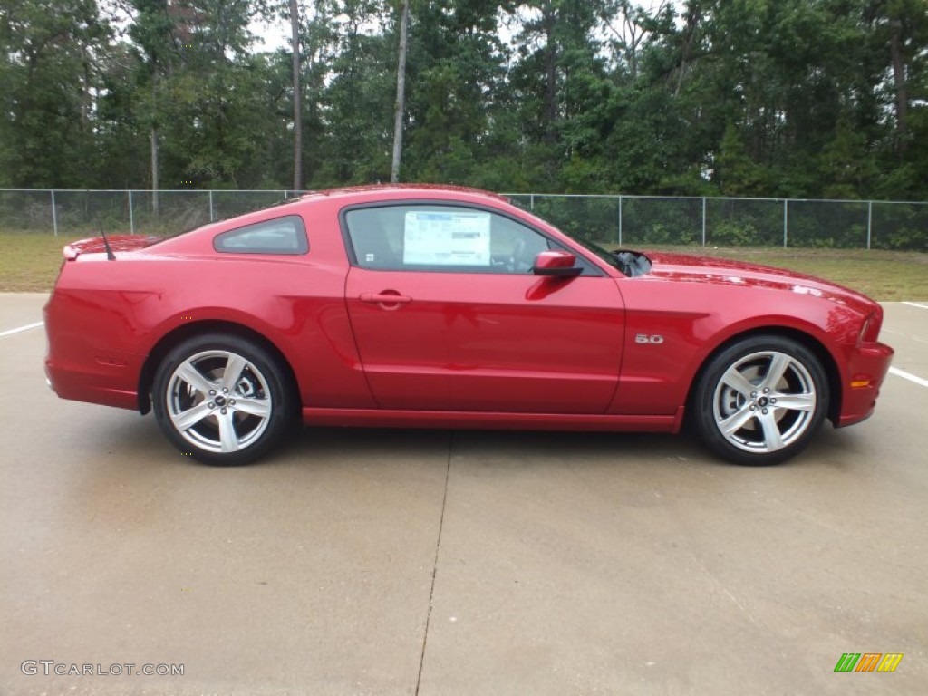 Red Candy Metallic 2013 Ford Mustang GT Premium Coupe Exterior Photo #67964548