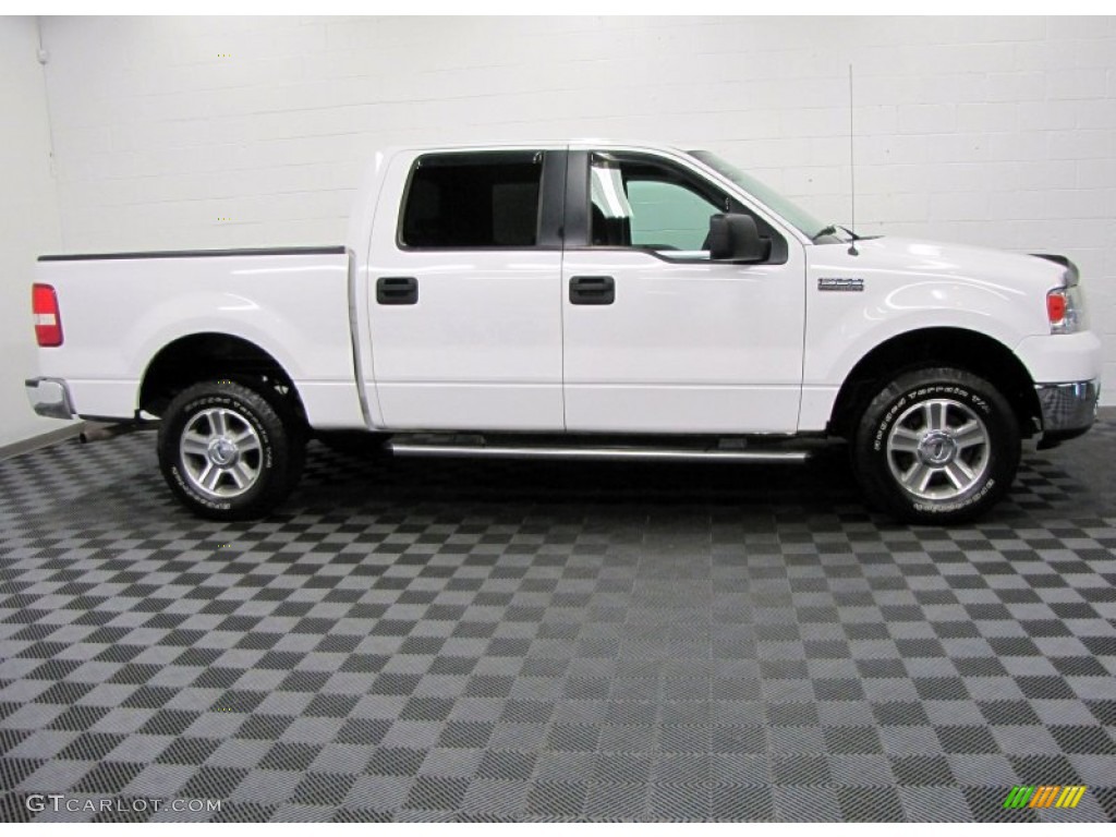 2006 F150 XLT SuperCrew 4x4 - Oxford White / Medium/Dark Flint photo #7