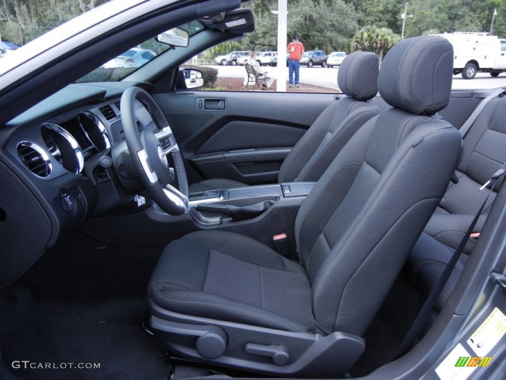 Charcoal Black Interior 2013 Ford Mustang V6 Premium Convertible Photo #67966093