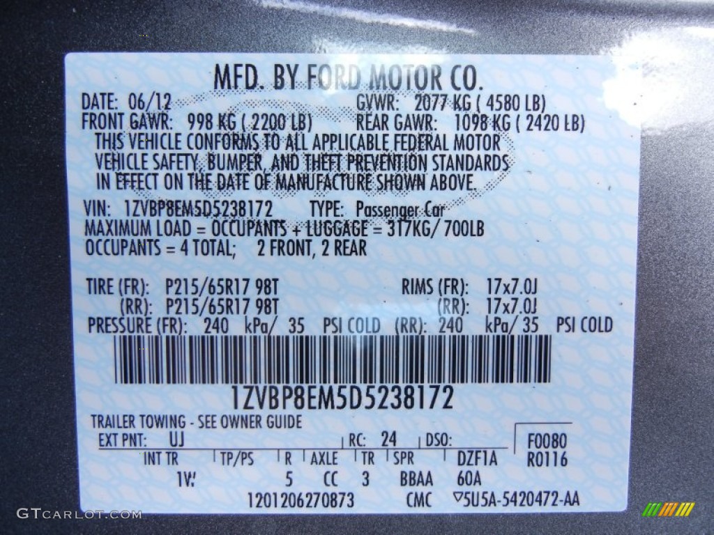 2013 Ford Mustang V6 Premium Convertible Parts Photos