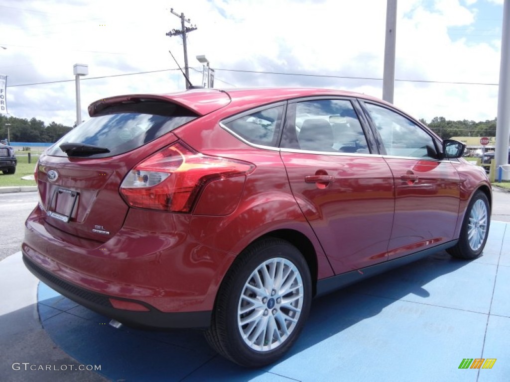 2012 Focus SEL 5-Door - Red Candy Metallic / Charcoal Black Leather photo #3