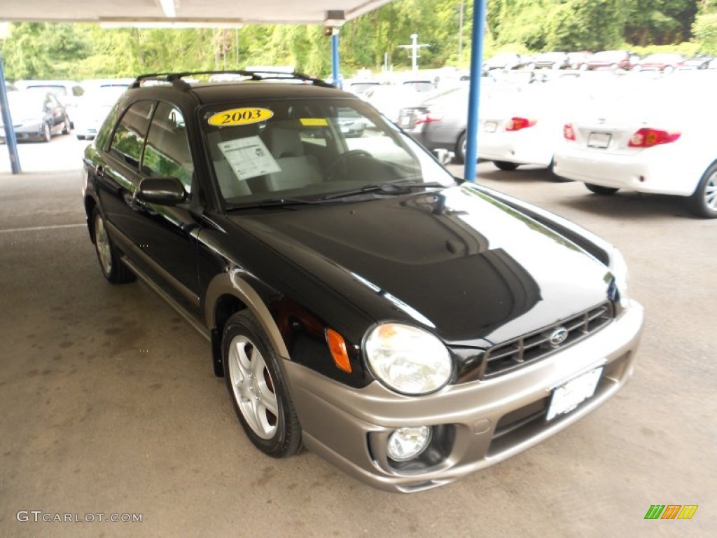 2003 Impreza Outback Sport Wagon - Midnight Black Pearl / Gray photo #1