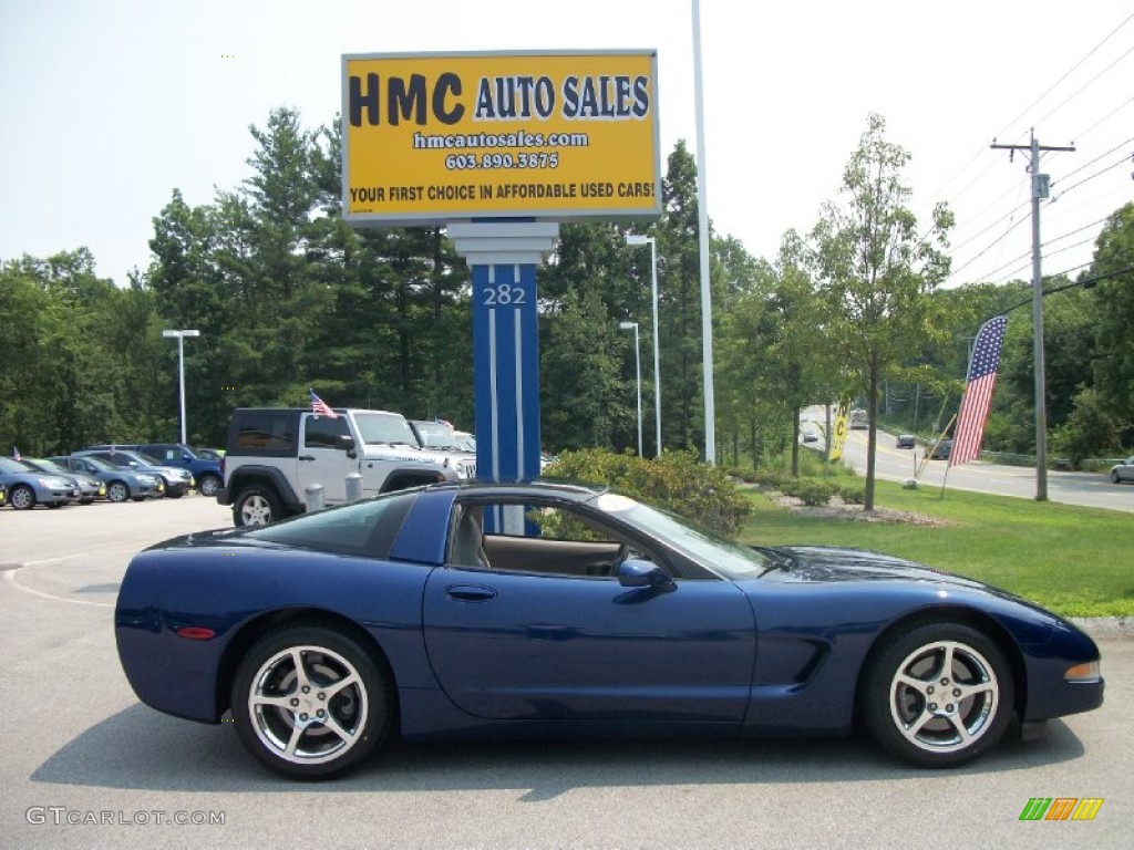 2004 Corvette Coupe - LeMans Blue Metallic / Light Oak photo #1