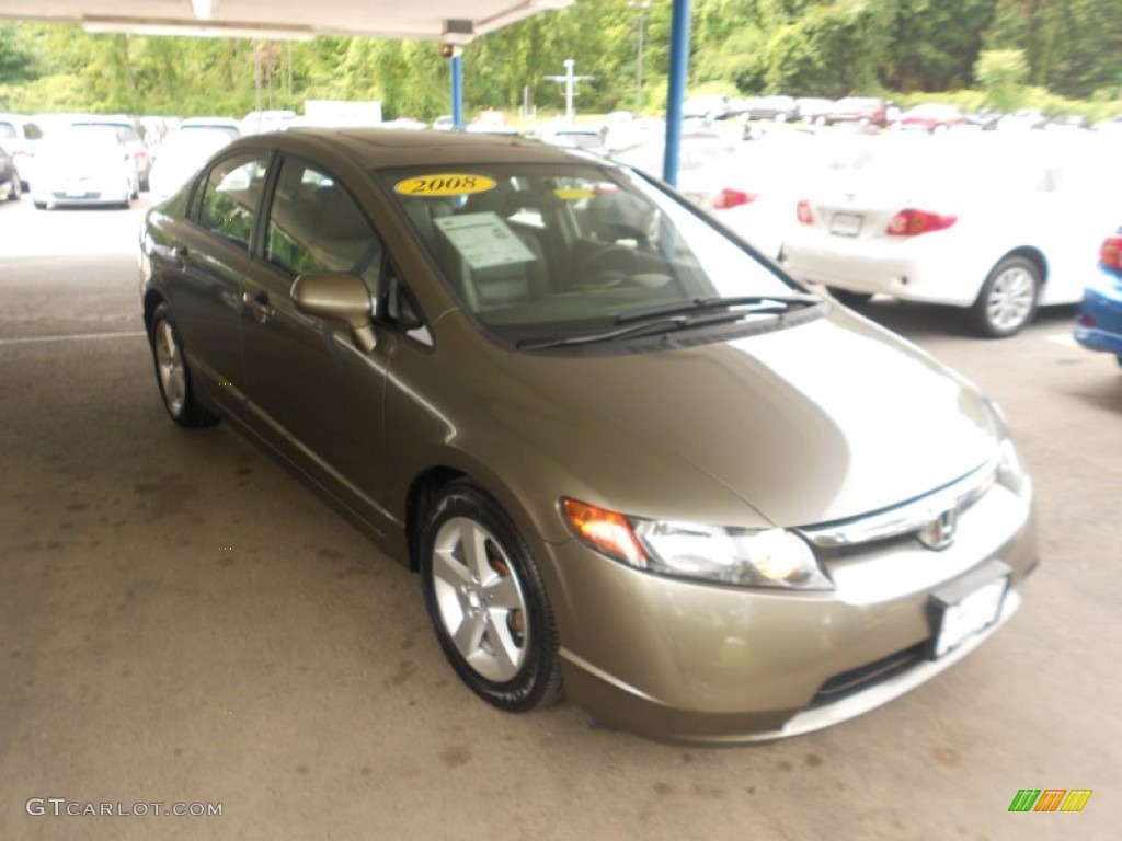 2008 Civic EX-L Sedan - Galaxy Gray Metallic / Gray photo #1