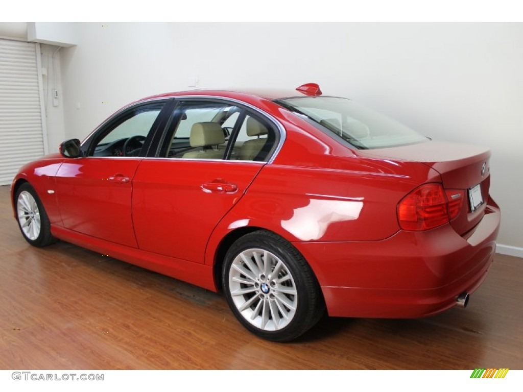 2009 3 Series 335i Sedan - Crimson Red / Oyster Dakota Leather photo #3