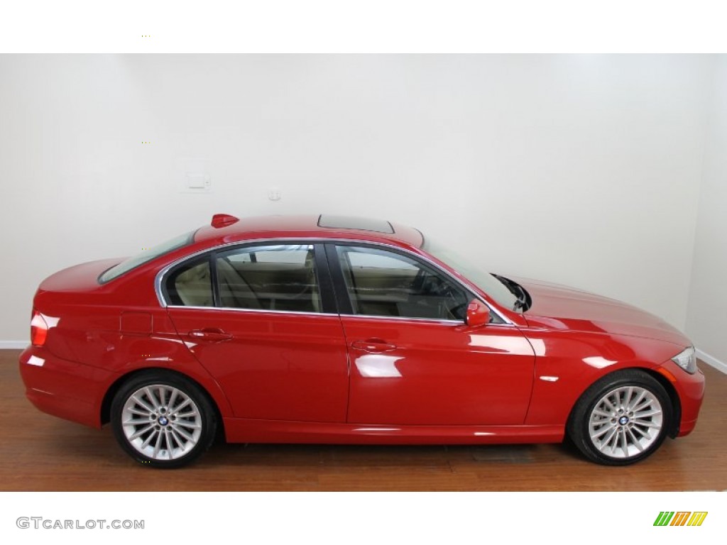 2009 3 Series 335i Sedan - Crimson Red / Oyster Dakota Leather photo #5