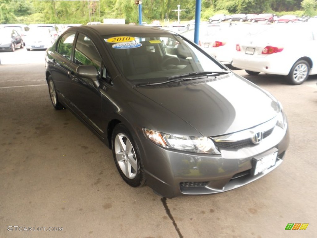 2010 Civic LX-S Sedan - Urban Titanium Metallic / Black photo #1