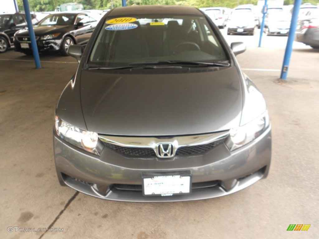 2010 Civic LX-S Sedan - Urban Titanium Metallic / Black photo #3