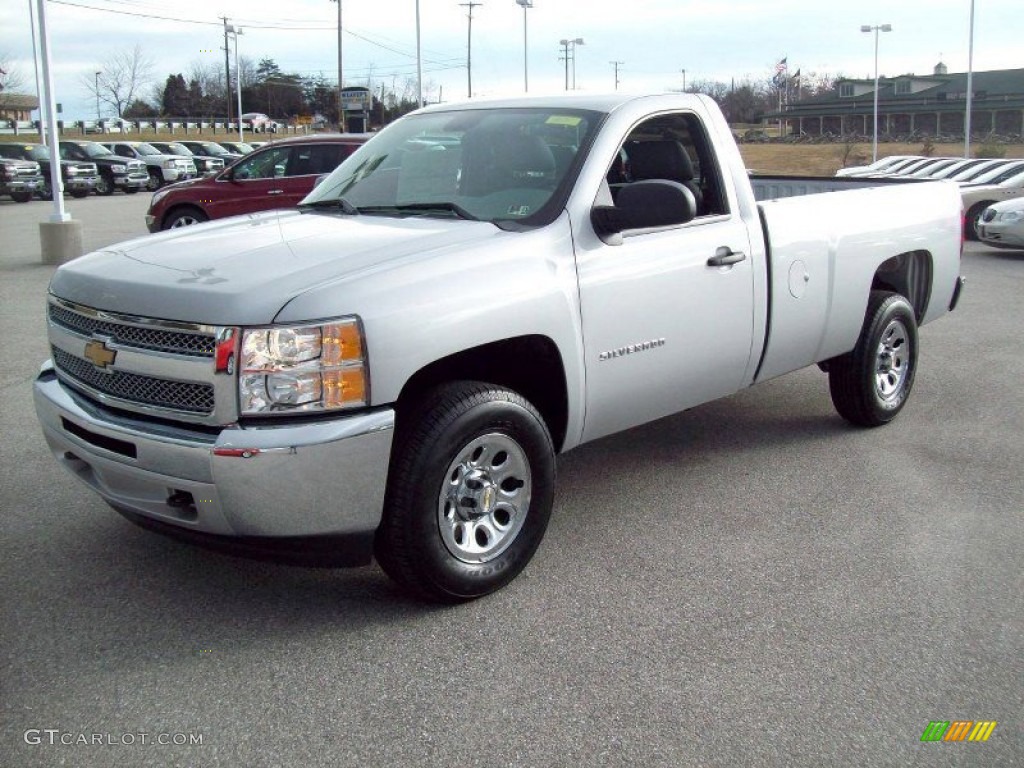 2012 Silverado 1500 Work Truck Regular Cab - Silver Ice Metallic / Dark Titanium photo #9