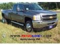 2012 Mocha Steel Metallic Chevrolet Silverado 3500HD LT Crew Cab 4x4 Dually  photo #1