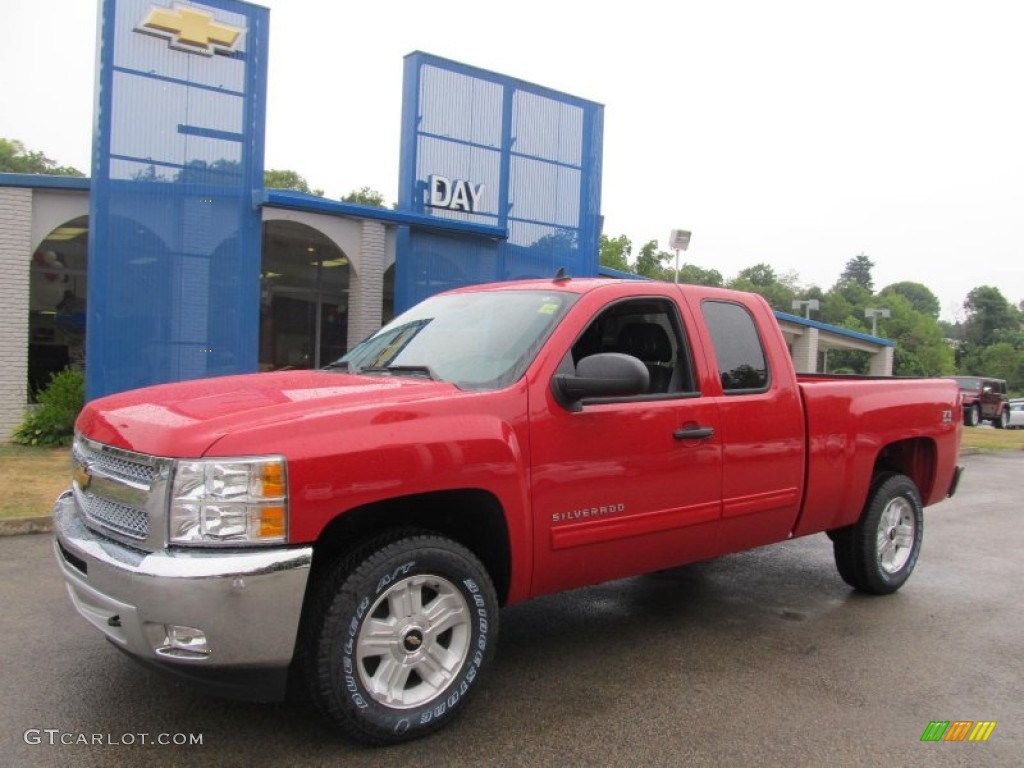 2013 Silverado 1500 LT Extended Cab 4x4 - Victory Red / Ebony photo #1