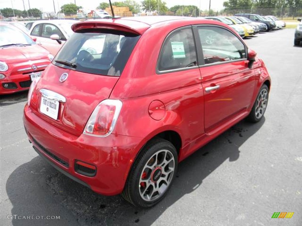 2012 500 Sport - Rosso (Red) / Sport Tessuto Nero/Nero (Black/Black) photo #3