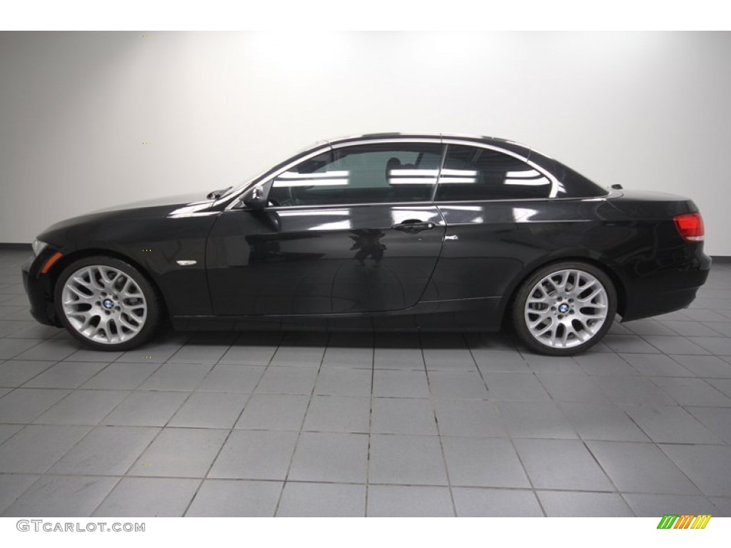 2009 3 Series 328i Convertible - Black Sapphire Metallic / Black photo #2