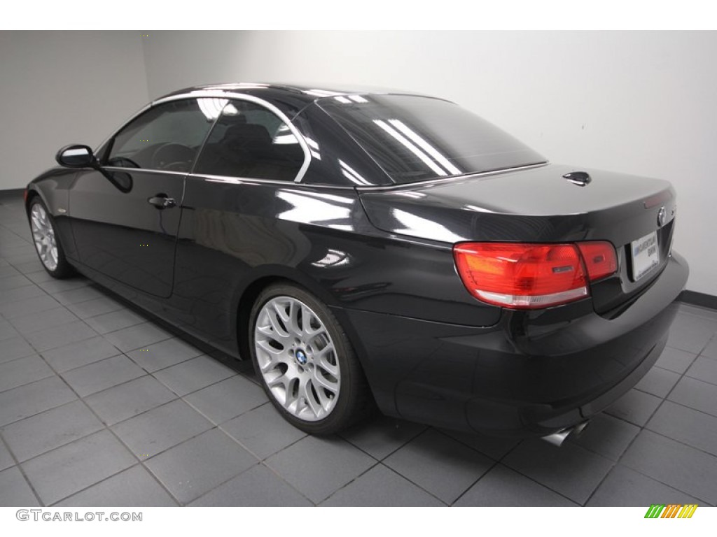 2009 3 Series 328i Convertible - Black Sapphire Metallic / Black photo #5