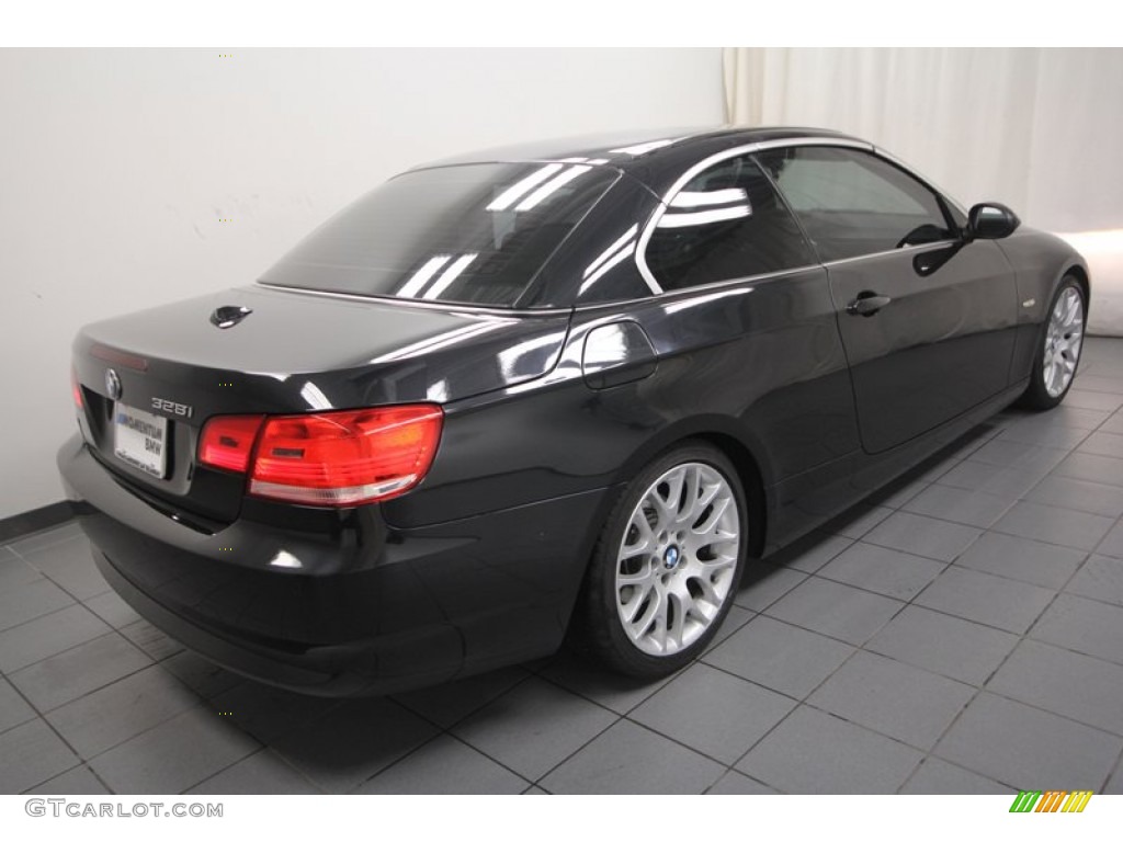 2009 3 Series 328i Convertible - Black Sapphire Metallic / Black photo #10