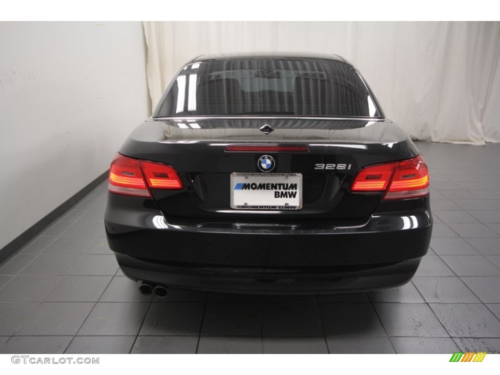 2009 3 Series 328i Convertible - Black Sapphire Metallic / Black photo #11