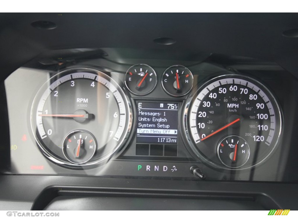 2011 Dodge Ram 1500 Sport R/T Regular Cab Gauges Photo #67974898