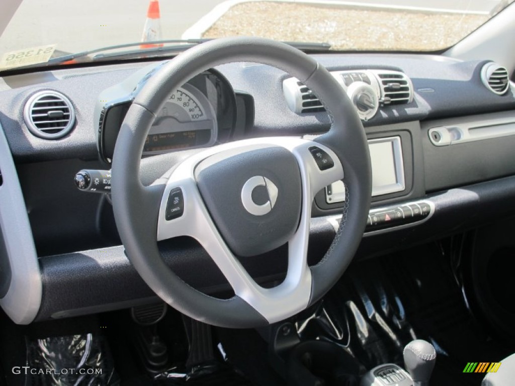 2013 fortwo passion coupe - Grey Matte / Black Leather photo #4