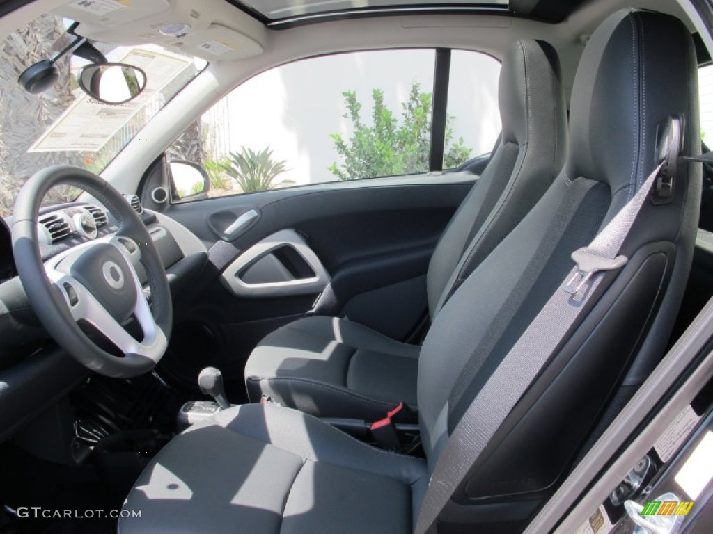 Black Leather Interior 2013 Smart fortwo passion coupe Photo #67974978