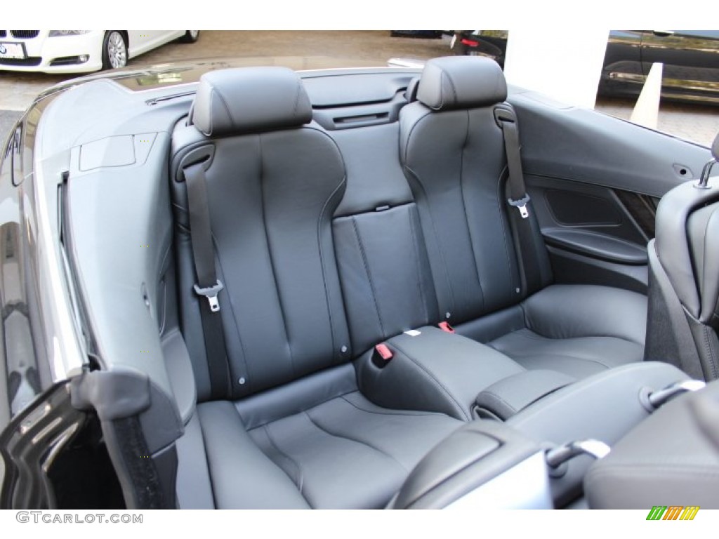 Black Nappa Leather Interior 2012 BMW 6 Series 650i Convertible Photo #67977205