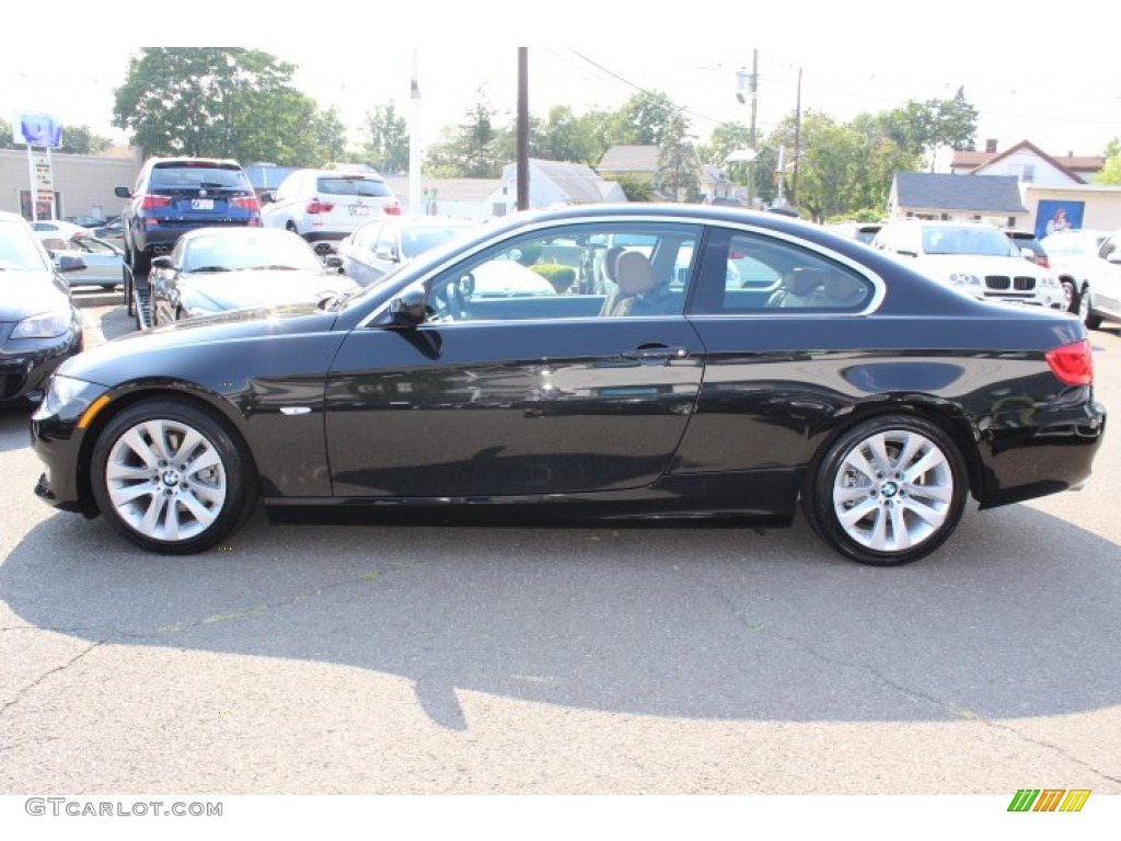 2012 3 Series 328i Coupe - Black Sapphire Metallic / Saddle Brown photo #8