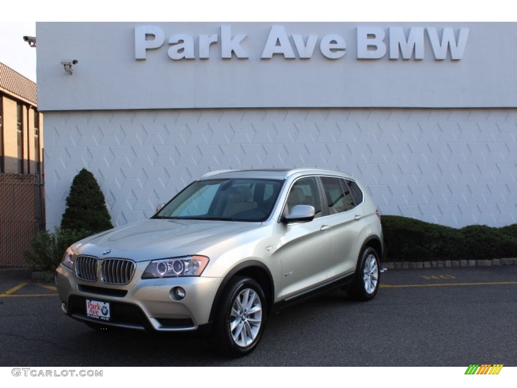 2011 X3 xDrive 35i - Mineral Silver Metallic / Oyster Nevada Leather photo #1