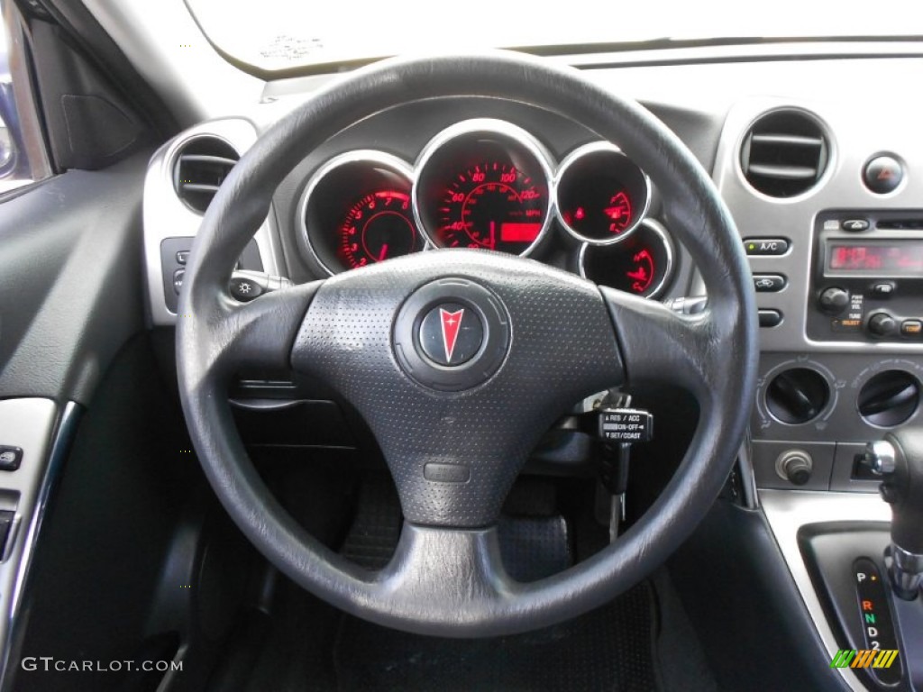 2003 Pontiac Vibe Standard Vibe Model Graphite Steering Wheel Photo #67979288