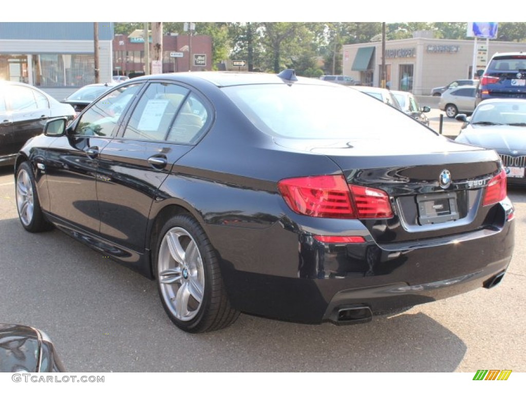 2012 5 Series 550i xDrive Sedan - Carbon Black Metallic / Oyster/Black photo #7