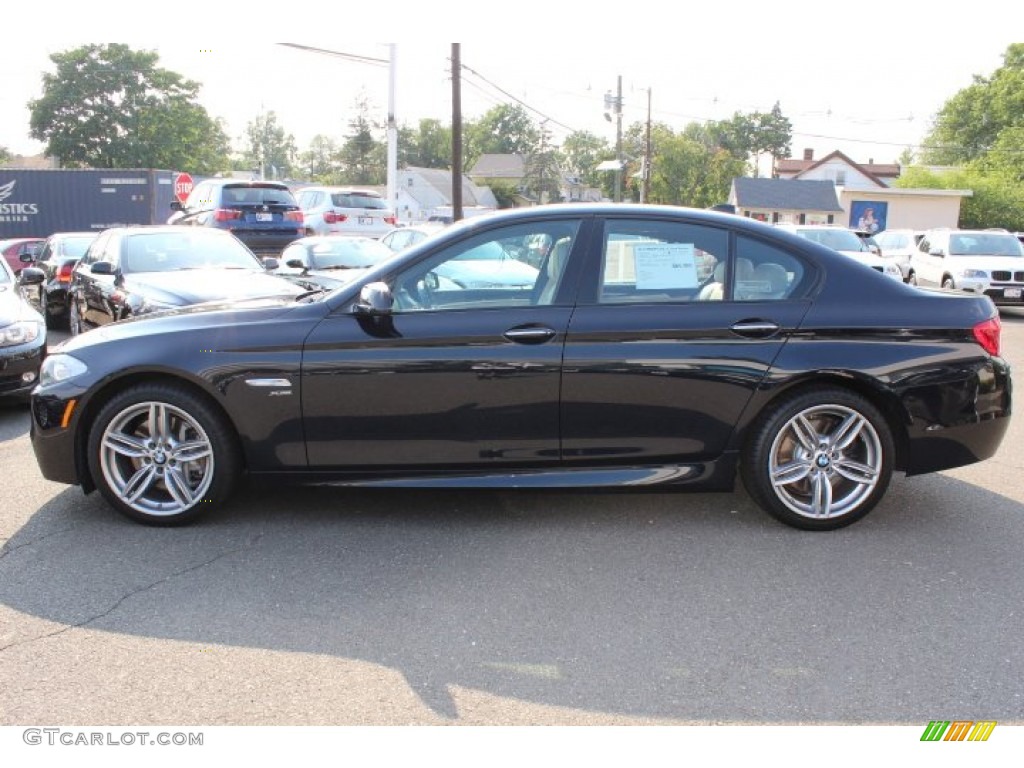 2012 5 Series 550i xDrive Sedan - Carbon Black Metallic / Oyster/Black photo #8