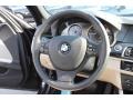 Oyster/Black Steering Wheel Photo for 2012 BMW 5 Series #67979483