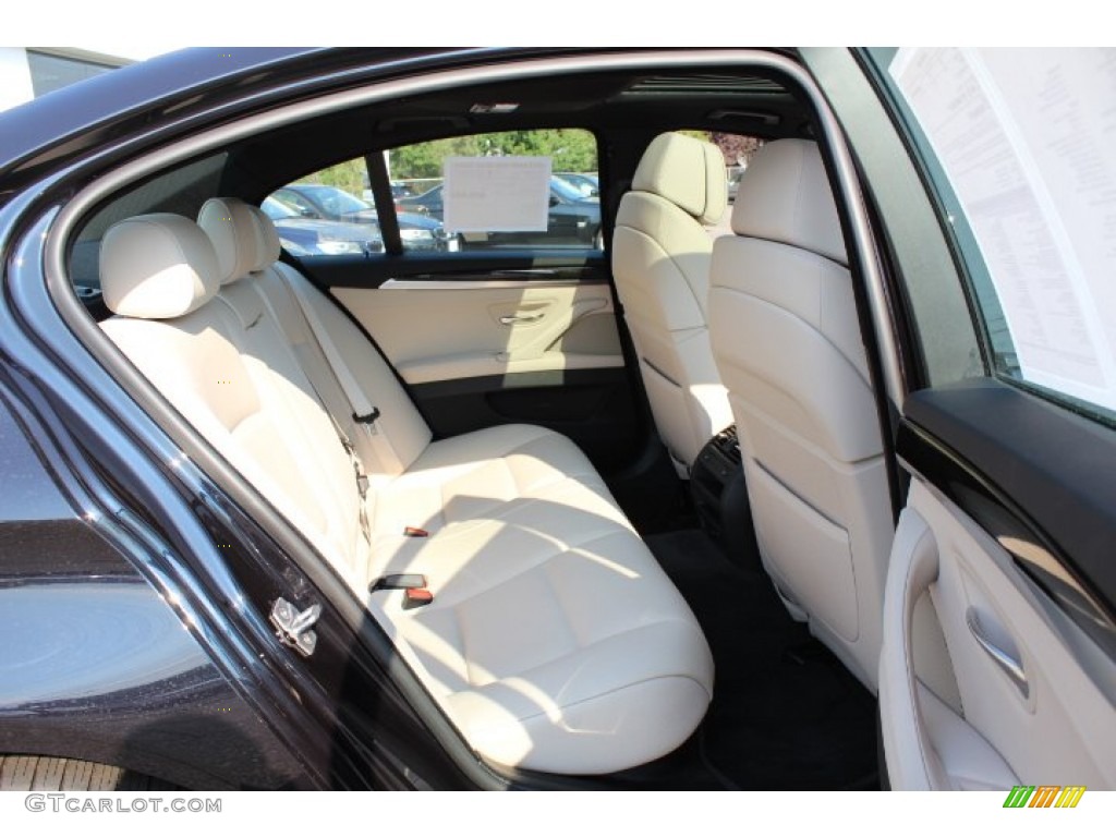 Oyster/Black Interior 2012 BMW 5 Series 550i xDrive Sedan Photo #67979546