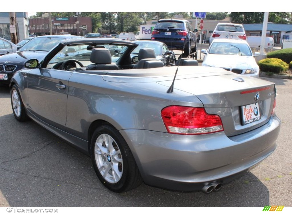 2009 1 Series 128i Convertible - Space Grey Metallic / Black photo #7