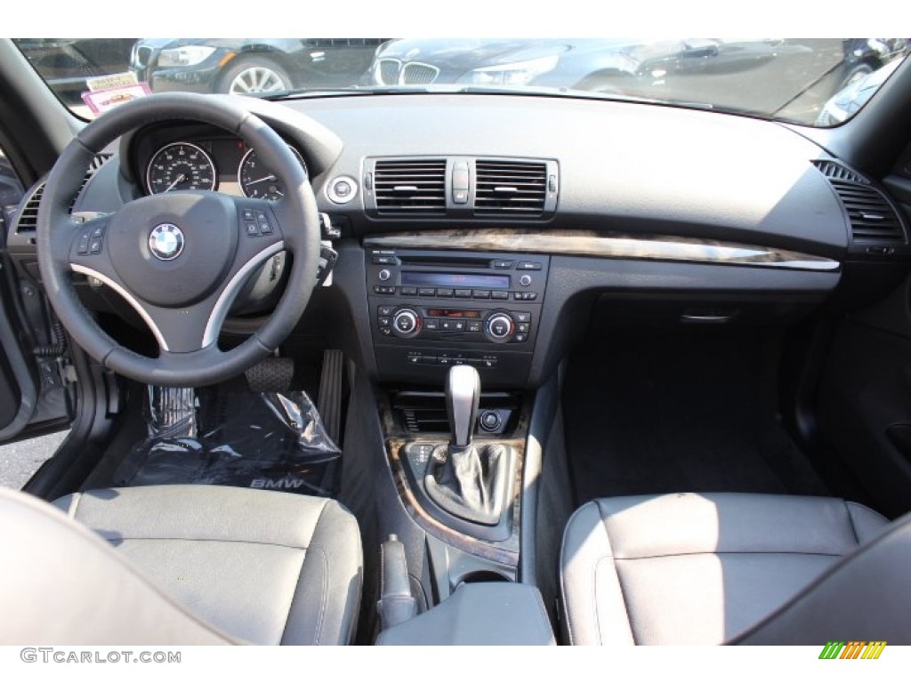 2009 1 Series 128i Convertible - Space Grey Metallic / Black photo #13