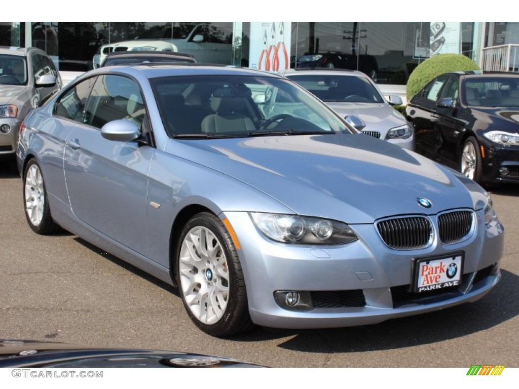 2009 3 Series 328i Coupe - Blue Water Metallic / Grey photo #3