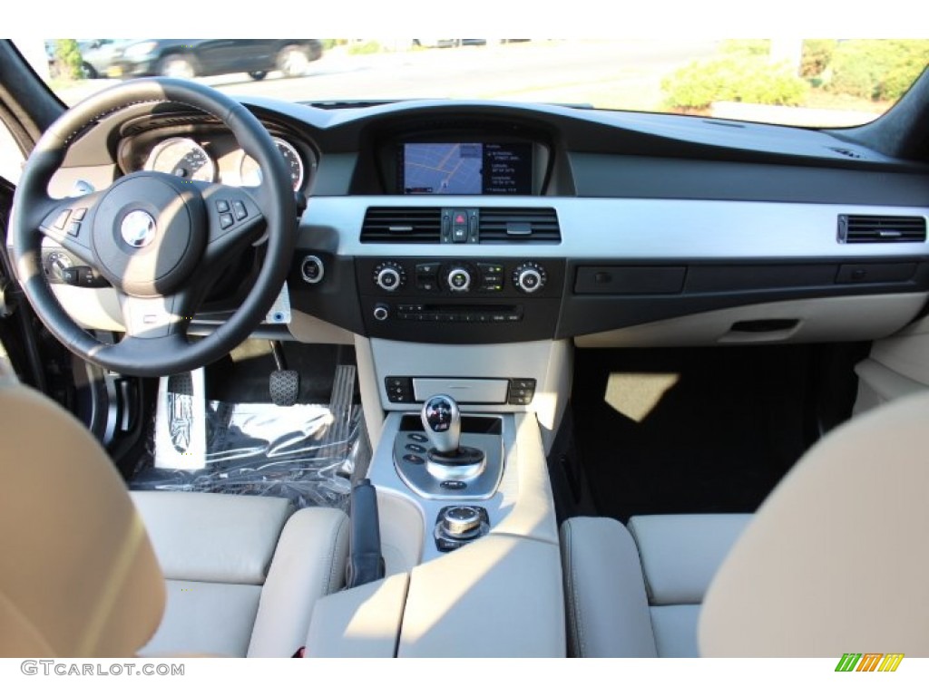 2010 BMW M5 Standard M5 Model Sepang Beige Merino Leather Dashboard Photo #67980926