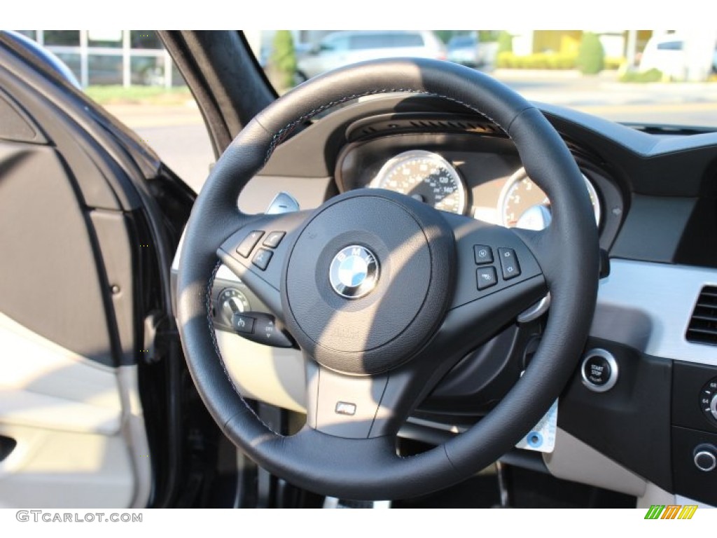 2010 BMW M5 Standard M5 Model Sepang Beige Merino Leather Steering Wheel Photo #67980953